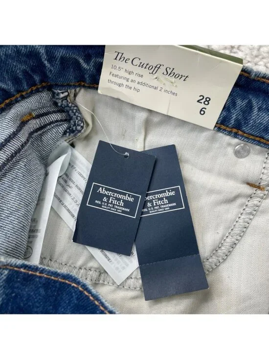 Abercrombie & Fitch The Cutoff Short High Rise Distress Womens 28/6 - Picture 5 of 9